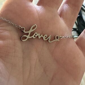 Taylor Swift Silver 'Lover' Necklace